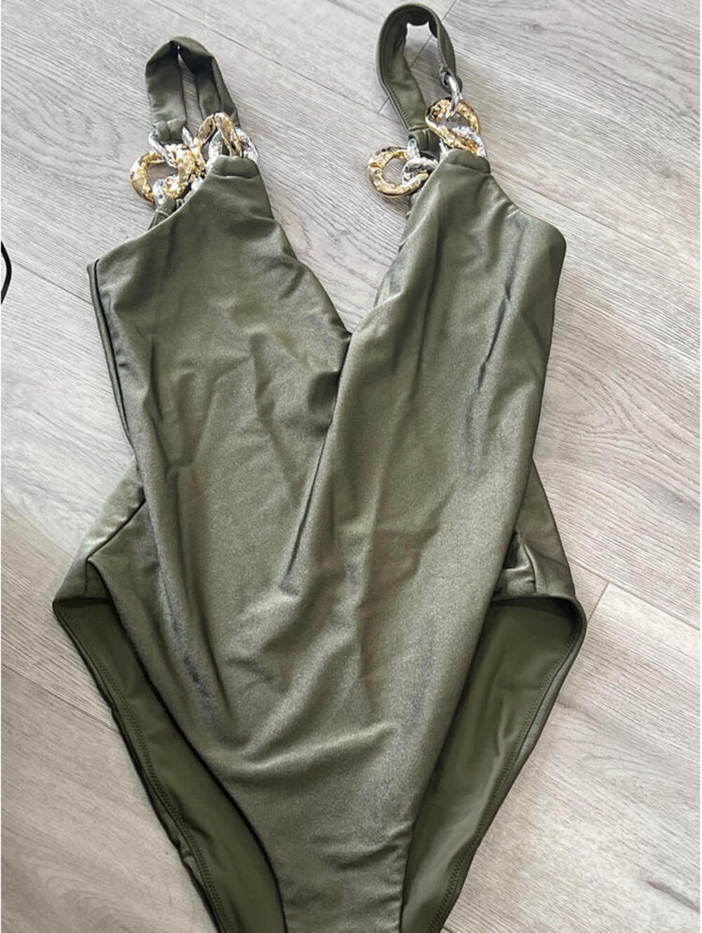 Simkhai Regan V Neck One Piece Swimsuit medium avi - Picture 2 of 4
